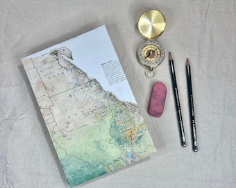 Africa Travel Journal - Handmade Egypt Travel Journal - Handmade Sudan Journal - Recycled Junk Journal
