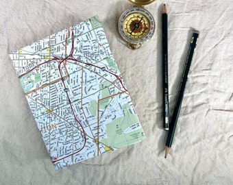 Rochester New York Journal - Handmade Brighton New York Journal - Handmade Travel Journal - Recycled Junk Journal