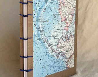 The Intersection at Alaska and Russia Handmade Travel Journal, Handmade Sketchbook, Handmade Notebook