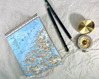 Kanada-Reisetagebuch – Handgemachtes Nordkanada-Arktis-Reisetagebuch – Handgemachtes Reisetagebuch – Recyceltes Junk-Tagebuch