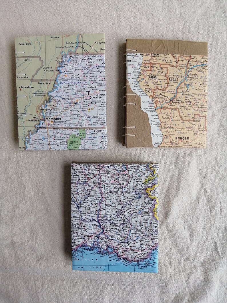 Custom Made to Order Map Travel Journal Notebook, Small image 7