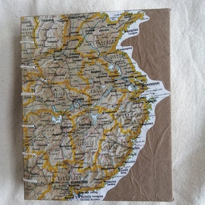 Custom Made to Order Map Travel Journal Notebook, Small image 4