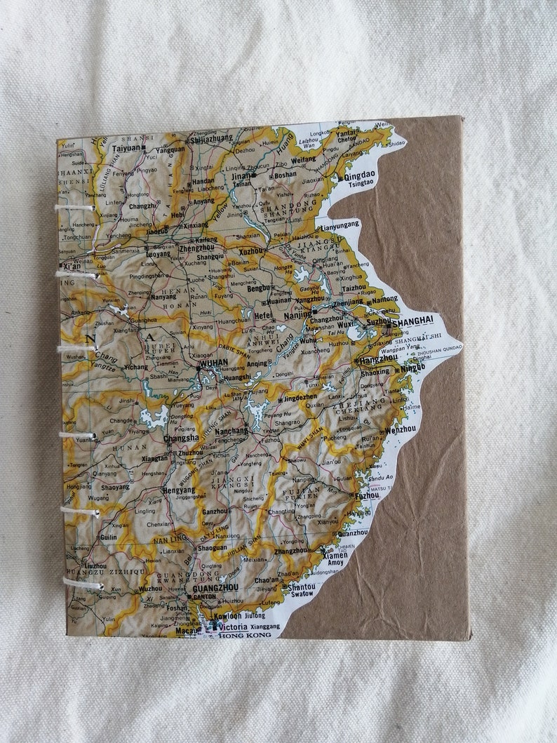 Custom Made to Order Map Travel Journal Notebook, Small image 4
