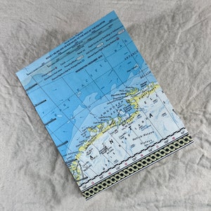 Antartica Travel Journal Handmade Travel Journal Handmade Vintage Map Journal Recycled Junk Journal image 2