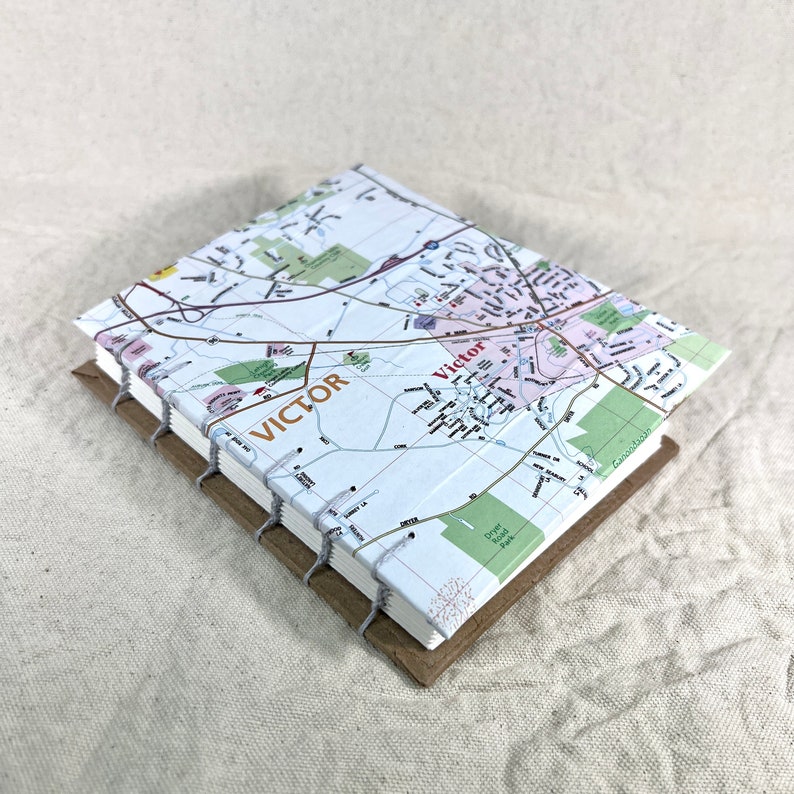 Rochester New York Travel Journal Handmade Victor New York Journal Handmade Travel Journal Recycled Junk Journal image 4