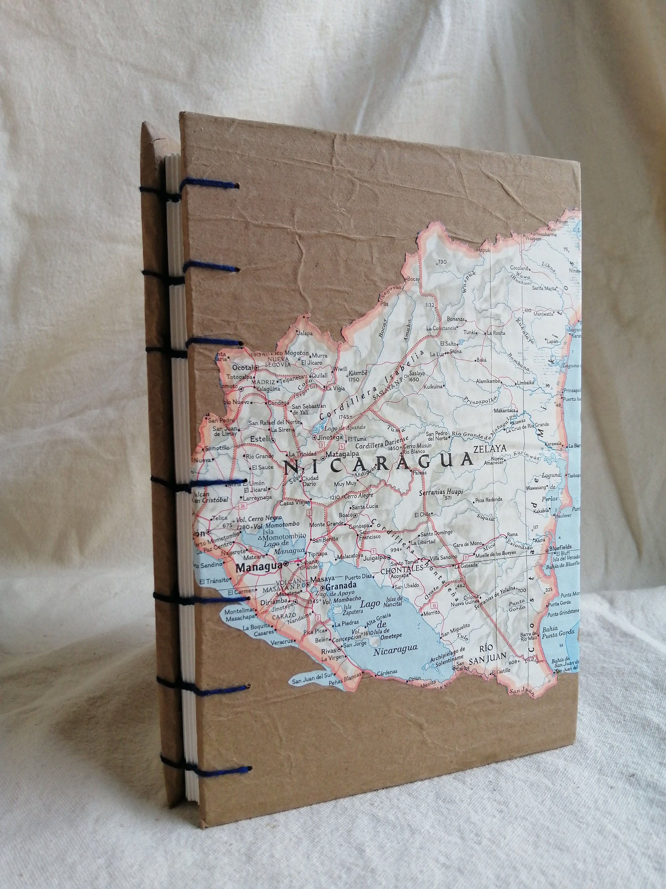 Custom Made to Order Map Travel Journal Notebook, Medium - Etsy