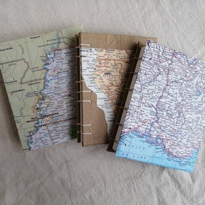 Custom Made to Order Map Travel Journal Notebook, Small image 3