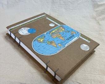 Earth's Food and Vegetation Handmade Travel Journal Notebook Sketchbook