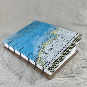 Antartica Travel Journal Handmade Travel Journal Handmade Vintage Map Journal Recycled Junk Journal image 3