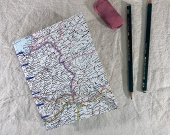 Poland Travel Journal - Handmade Ukraine Travel Journal - Handmade Travel Journal - Recycled Junk Journal