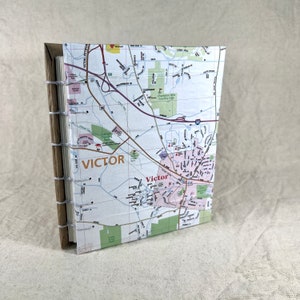 Rochester New York Travel Journal Handmade Victor New York Journal Handmade Travel Journal Recycled Junk Journal image 2