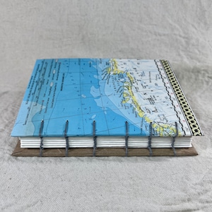 Antartica Travel Journal Handmade Travel Journal Handmade Vintage Map Journal Recycled Junk Journal image 7