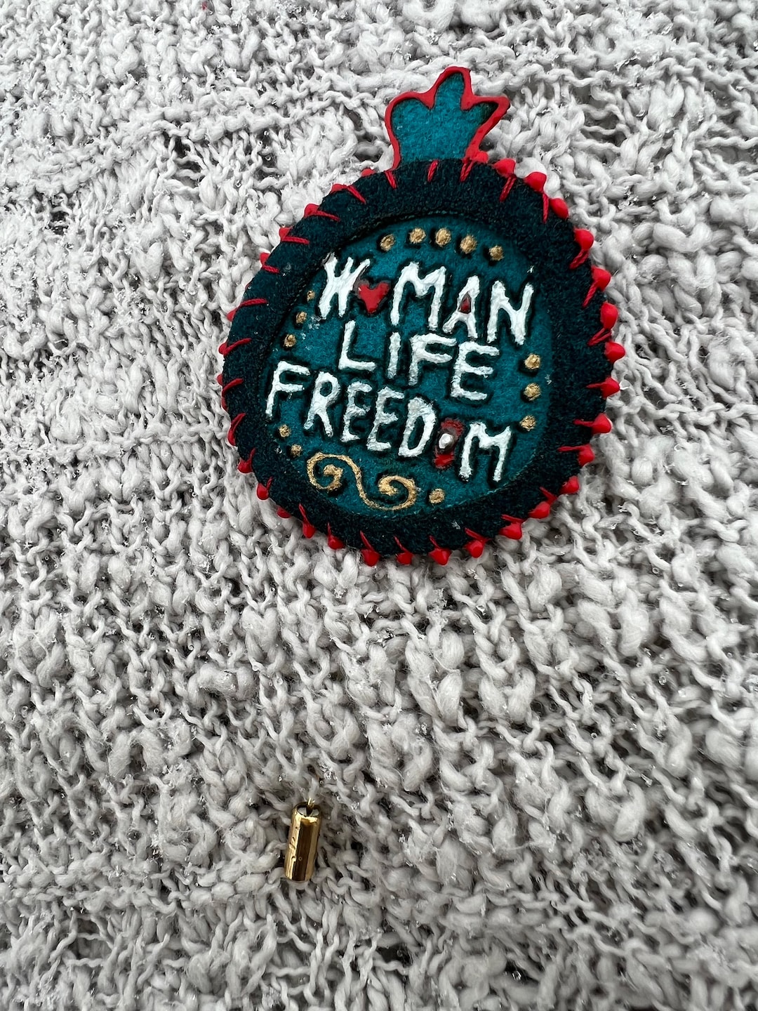 Freedom Pin Woman Life Freedom Pin Pomagrant - Etsy