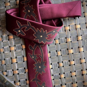 Deep burgundy Tie