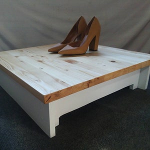 24 Inch Alteration Fitting Platform For Seamstress or Tailor (Square) Smooth Wooden Top