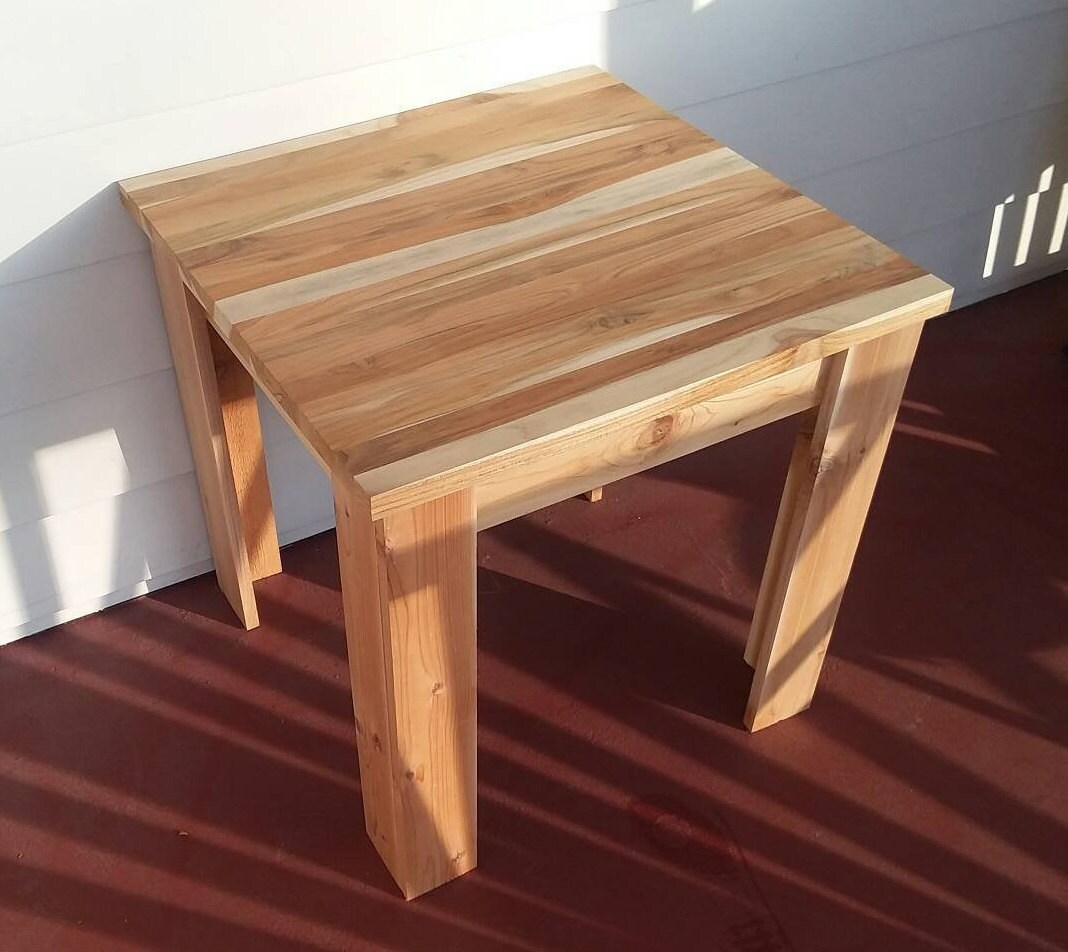 Teak and Cedar Patio Table Kit 24x24x23 Etsy