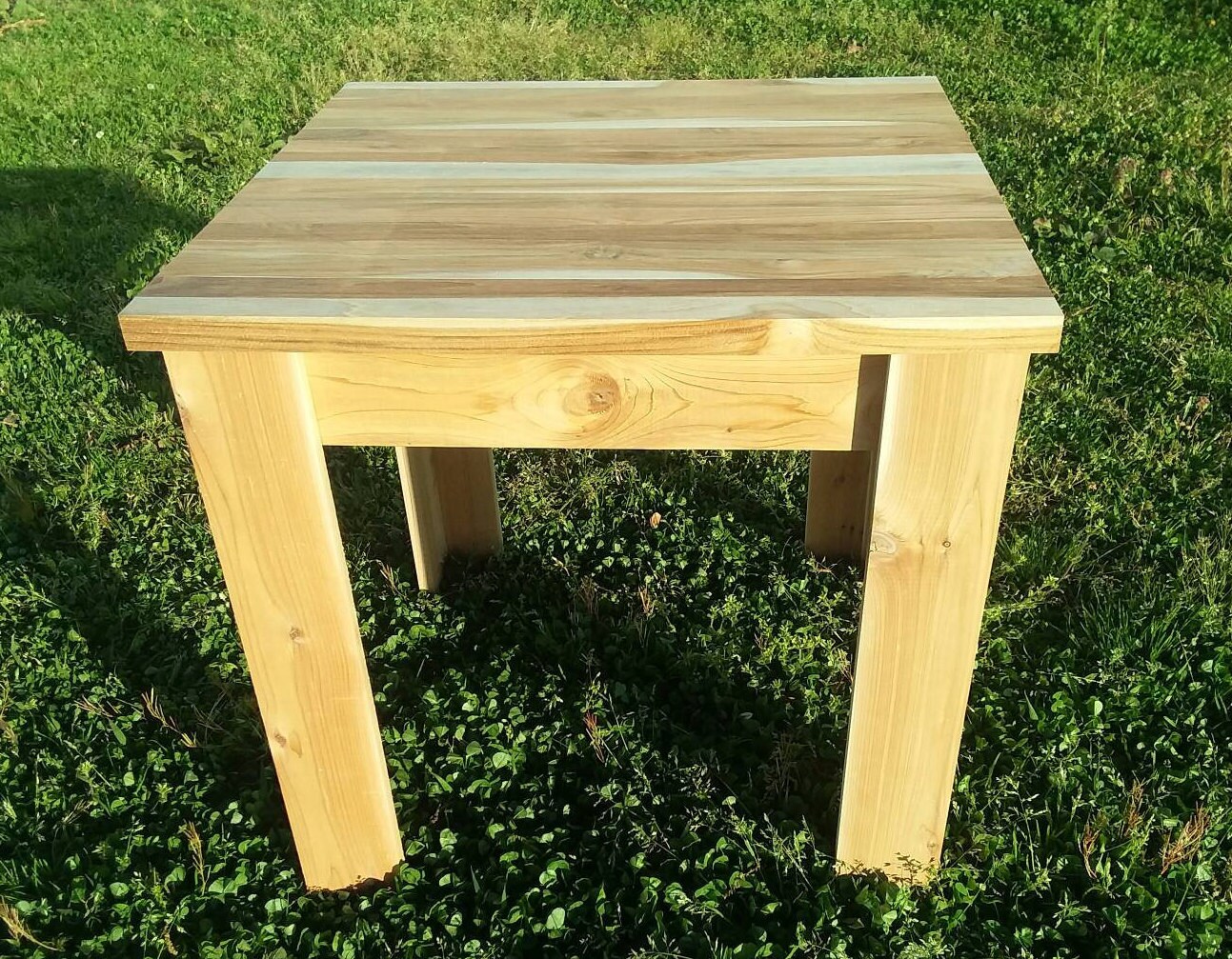 Teak and Cedar Patio Table Kit 24x24x23 Etsy