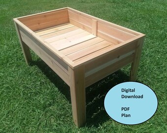 Raised Cedar Planter Digital Build Plan 60"x30"x32" Download-only No Physical Item Sent