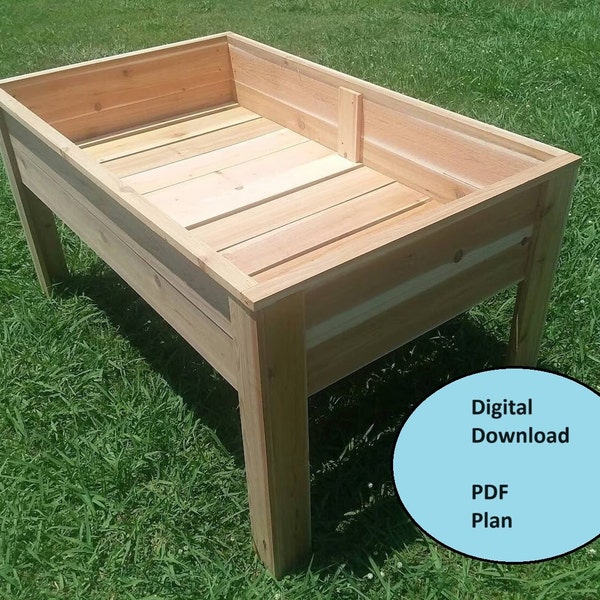 Raised Cedar Planter Digital Build Plan 60"x30"x32" Download-only No Physical Item Sent