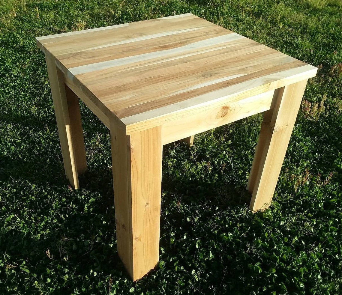 Teak and Cedar Patio Table Kit 24x24x23 Etsy