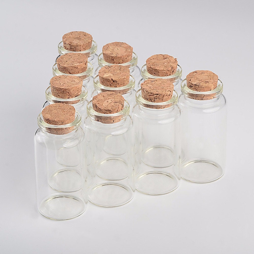 50pcs 25ml Glass Bottles With Cork Stoppers Mini Vials Jars Etsy