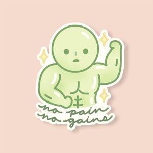 Buff smiski sticker green guy waterproof vinyl sticker