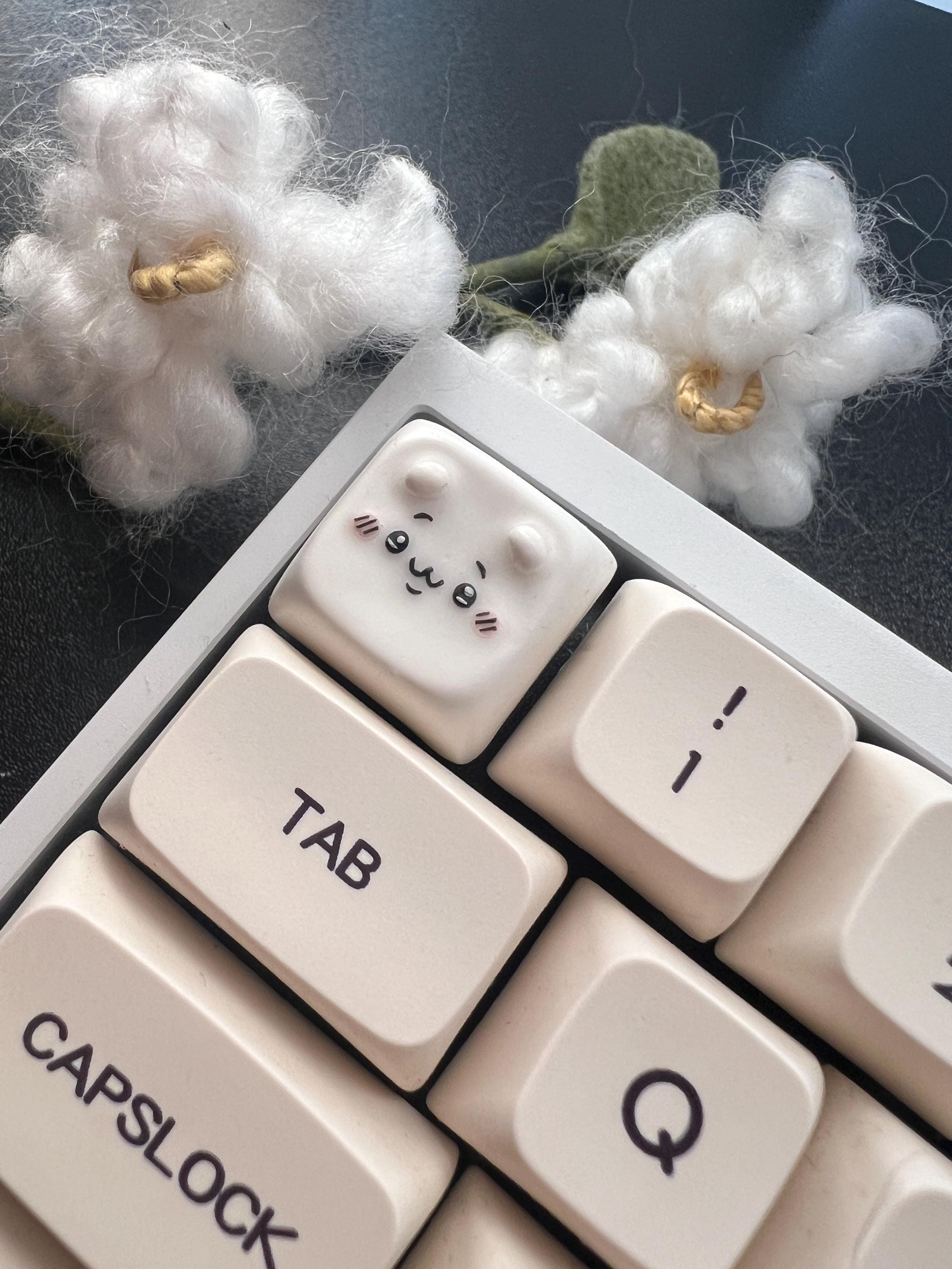 Chiikawa Keycap White Bear Handmade Artisan Clay Keycap for