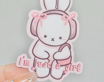 I’m just a girl coquette miffy sticker