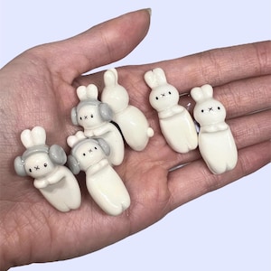 Miffy bunny handmade adhesive hipper clay peeker charm for phone, laptop, plant pots, car mirror, etc.