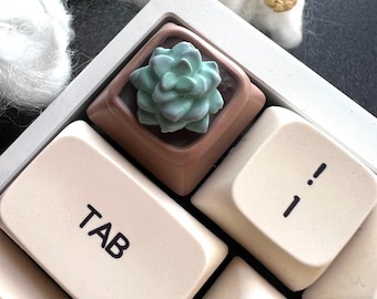Succulent plant keycap for mechanical keyboards