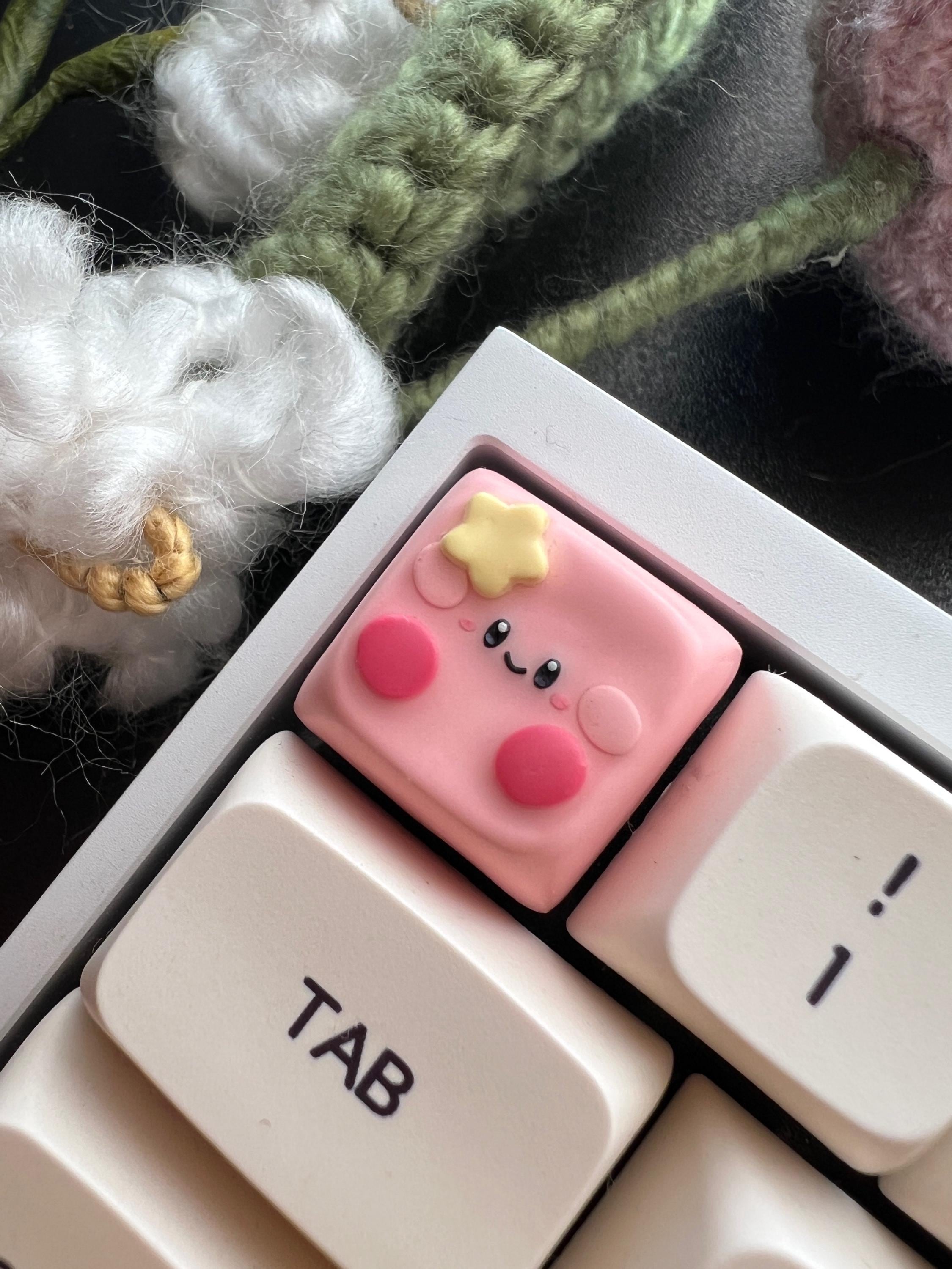 Kirby Keycap Handmade Artisan Clay Keycap for Mechanical Keyboards