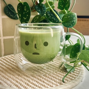 スミスキー グリーンガイ 抹茶 二重壁ガラス コーヒーマグ