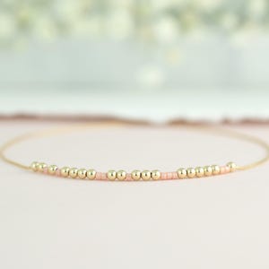 Custom Morse Code Bracelet, Dainty Blue Bracelet with Hidden Curse Words, Personalize With Your Message, Name or Date, Bridal Party Gift