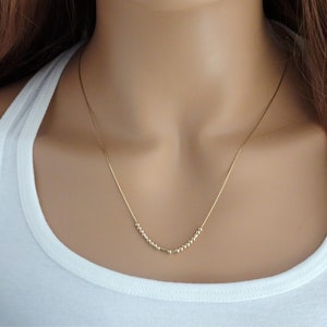 Personalized Morse Code Necklace, Profanity Jewelry, Custom Word Necklace, Hidden Message Jewelry, Mother&#39;s day,Sterling Silver, Gold Filled