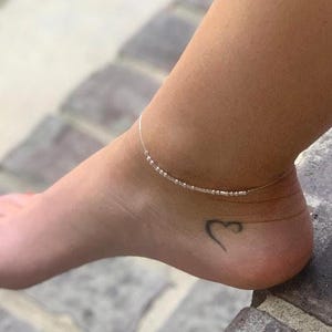 Morse Code Ankle Bracelet, Personalized Word Anklet, Custom Quote Jewelry, Dainty Beaded Anklet, BFF Girlfriend Gift