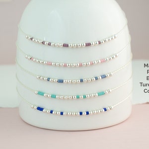 Personalized Morse Code Necklace, Custom Name, Tiny Bead Necklace ...