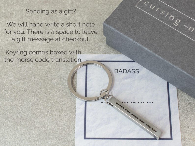 Custom Engraved Morse Code Keychain, Personalized Hidden Message Gift ...