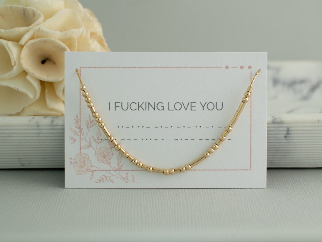 I Fucking Love You Morse Code Necklace Secret Message image