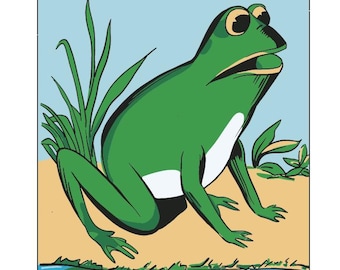 La Rana Frog Vector File for Loteria (PNG, PDF, EPS)