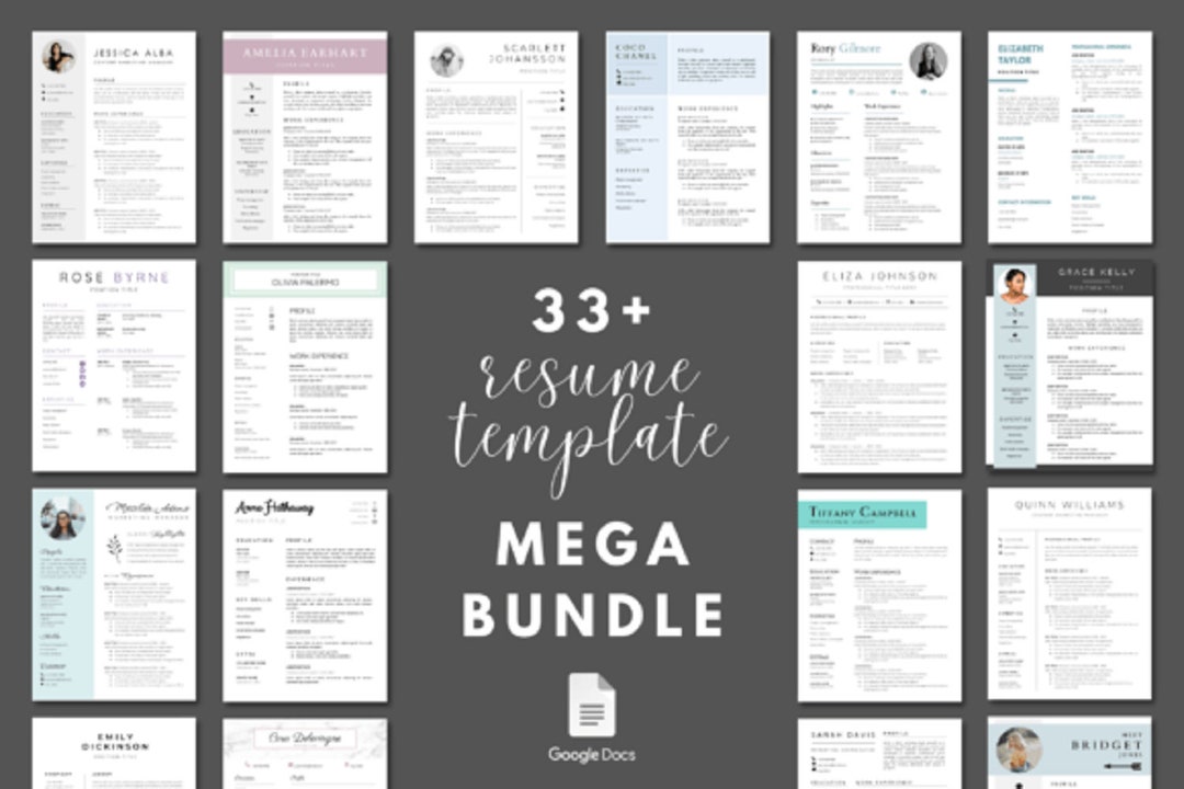 Modern Resume Template Bundle 30 Google Docs Word - Etsy