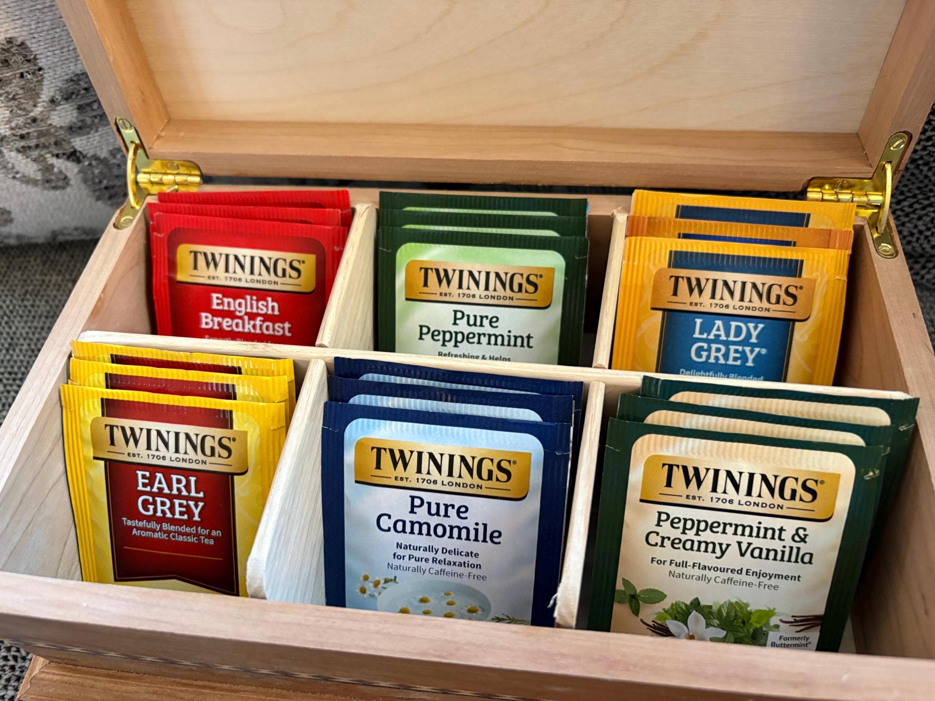 Small Tea Compartment Small Tea Box With Cherry Wood With Banding - Etsy