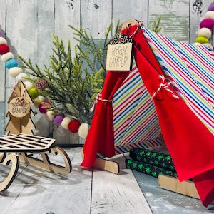 Elf/Poppentent, Slee, Boom Laser gesneden vijl