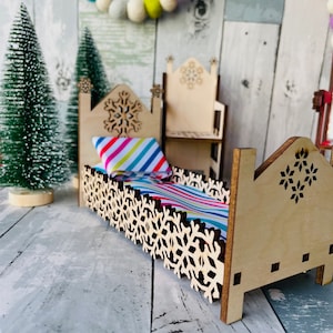Elf/Doll Bed, Chairs, Lamp Laser cut file