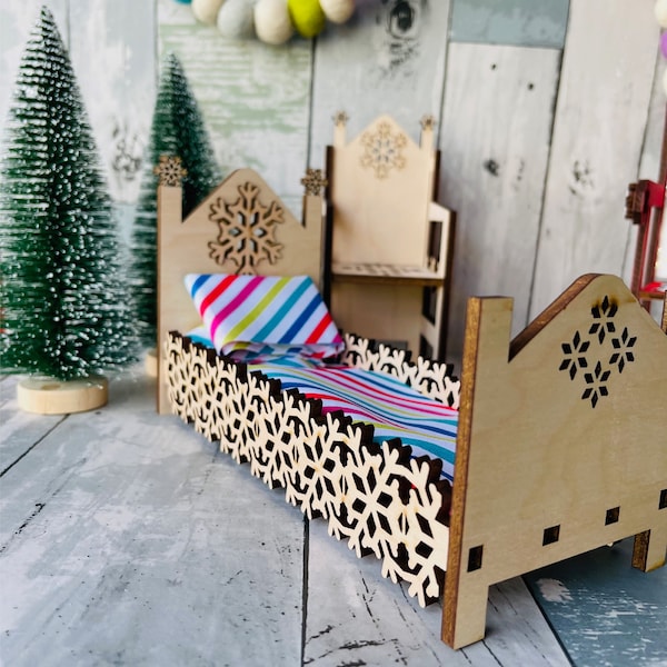 Elf/Doll Bed, Chairs, Lamp Laser cut file