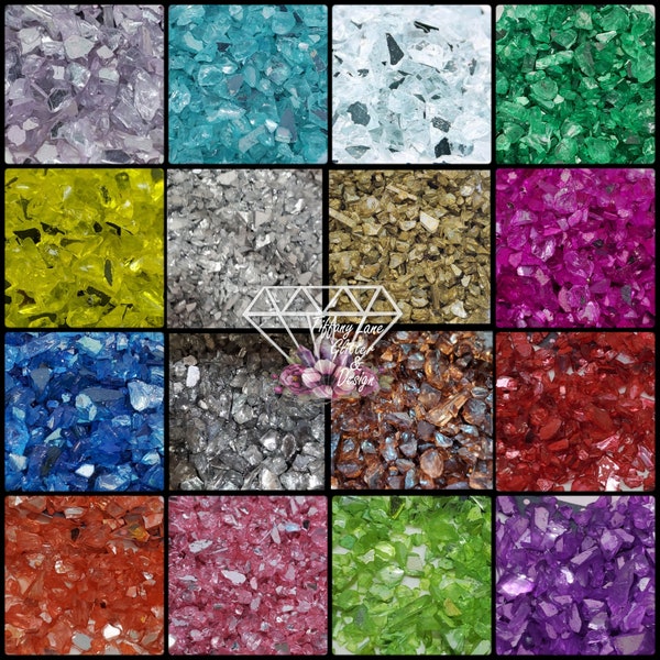 Crushed Glass Mirror Pieces, 3oz+, Shards, Chunk, Birthstone, Tumblers, Epoxy, Canvas Art, Resin, Painting, Countertops, wall art