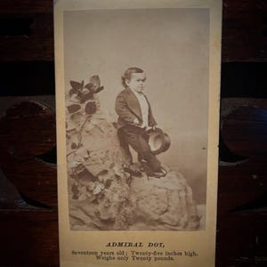 19th century CDV of sideshow performer Admiral Dot ODDITIES