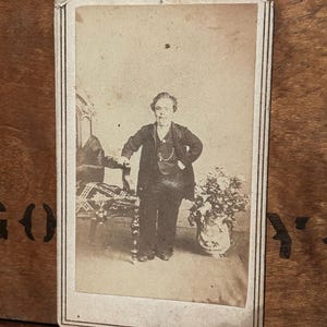 19th century CDV of the most famous little person sideshow performer of all time General Tom Thumb. ODDITIES