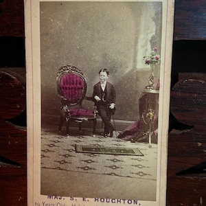 19th century CDV of little person sideshow performer Major S.E. Houghton ODDITIES