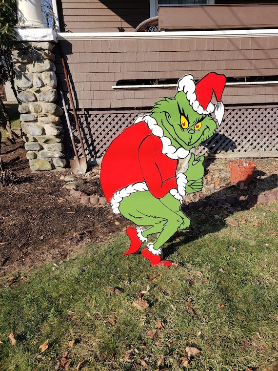 Grinch Stole Christmas Yard Wood Decor Etsy