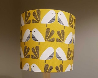 30cm Abstract Mustard Grey Printed Lamp Shade pendant Drum CEILING Light 960